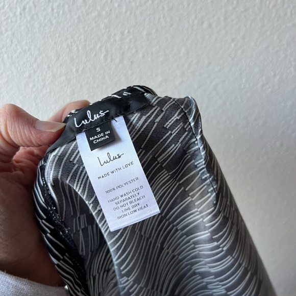 Lulu’s Matching set. Skirt and top. Size small. Black and white. Worn once! - Picture 4 of 4